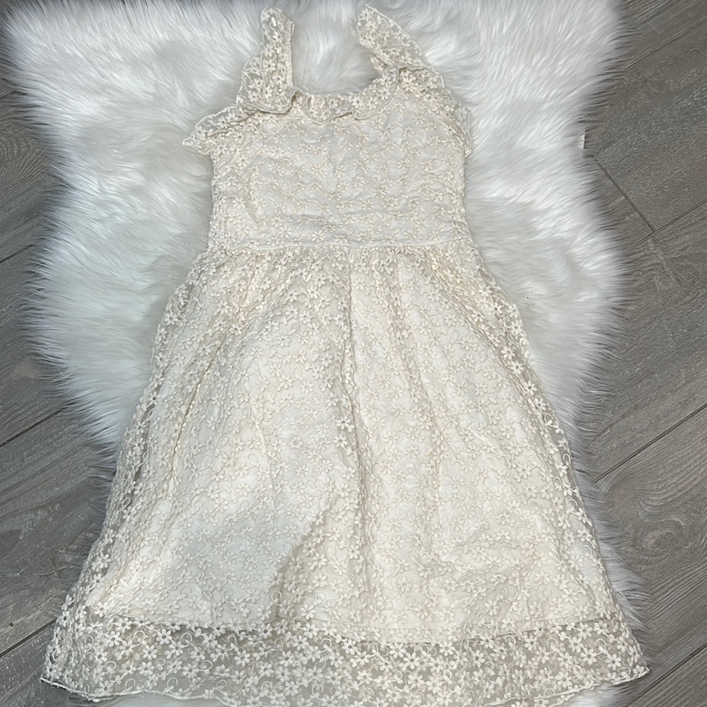 Zara cream lace dress